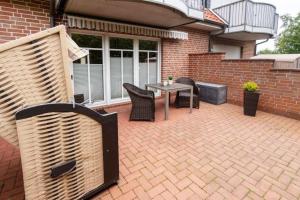 Ein Sitzbereich in der Unterkunft Ferienwohnung Ambiente