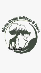 un logotipo de lobo con las palabras montañas y granjas sostenibles en Arusha Holiday Safari en Arusha