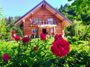 Zahrada ubytování Chalet le Dorf
