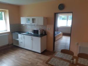 Kuchyňa alebo kuchynka v ubytovaní Apartmány u Mlýna