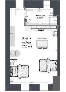Plán poschodí v ubytovaní Šedivinské apartmány - rodinné apartmány v Orlických horách