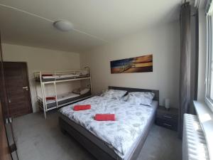 Postel nebo postele na pokoji v ubytování Family apartmán Kovářská