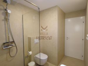 a bathroom with a toilet and a shower at Villa Marica Šipovo in Šipovo