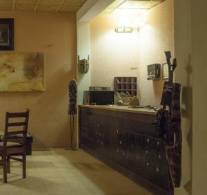 
The lobby or reception area at Le Grand Calao
