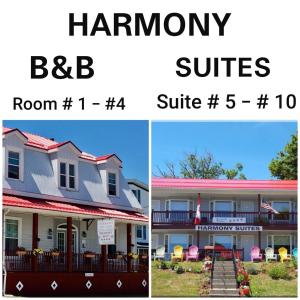a comparison of a house and a home with harmony and a home with room at Harmony B&B and Suites in Digby