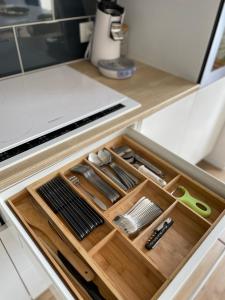 
A kitchen or kitchenette at Les sapins verts -inspiration deluxe
