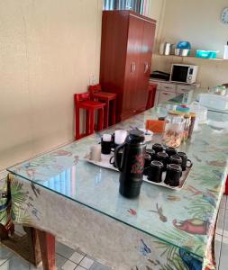 Köök või kööginurk majutusasutuses Hostel Horizonte de Minas