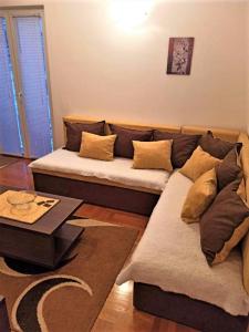 a living room with a couch and a table at Apartment Park in Vrnjačka Banja