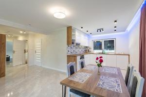 Η κουζίνα ή μικρή κουζίνα στο ZATOR Apartamenty Max House, Energylandia