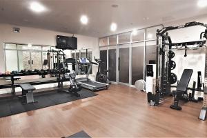 Fitness centrum a/nebo fitness zařízení v ubytování Aria Hotel