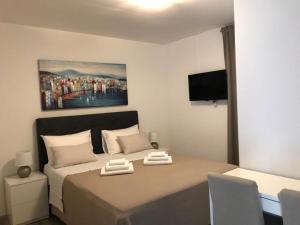 TV a/nebo společenská místnost v ubytování Rooms Marija