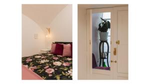 Tempat tidur dalam kamar di Light Pink - Suite in the middle of everything