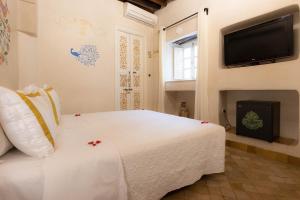 TV a/nebo společenská místnost v ubytování Riad Palais Des Princesses & Spa