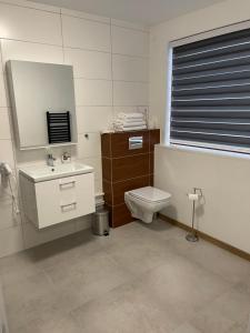 Ванна кімната в Helgrindur Guesthouse