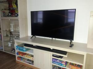 TV a/nebo společenská místnost v ubytování Fewo Zur Alten Schule