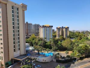O edifício em que o apart-hotel se localiza