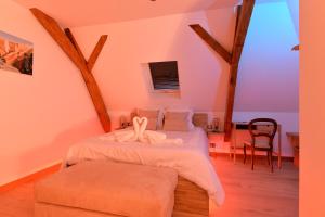 Posezení v ubytování Chambres Vignes et Châteaux