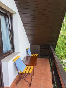 Balkón nebo terasa v ubytování ATMOSPHERE Apartments