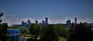 a view of a city skyline with tall buildings at Gorge View in Niagara Falls