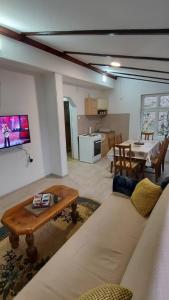a living room with a couch and a table at Apartmani Neven in Irig