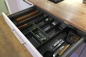 a drawer in a kitchen with utensils in it at MAMI / Apto 5 in San Sebastián de la Gomera