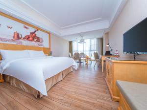 Postel nebo postele na pokoji v ubytování Vienna Hotel Hubei Xiangyang Tanxi Road + 6 fotografií