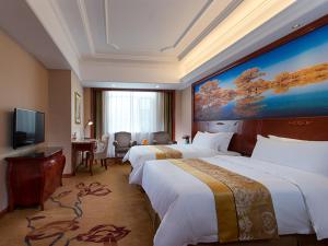 Postel nebo postele na pokoji v ubytování Vienna International Hotel Inner Mongolia Alxa League