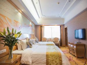 Ένα ή περισσότερα κρεβάτια σε δωμάτιο στο Vienna Hotel Hunan Shaodong Jinlong Ave +6 φωτογραφίες