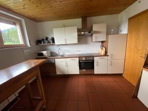 Kuchyň nebo kuchyňský kout v ubytování Ferienwohnung Grabner