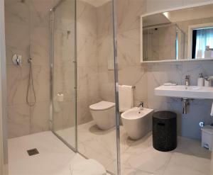Koupelna v ubytování Hotel Poppi