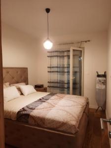 a bedroom with a large bed and a window at Apartment Alex in Bar