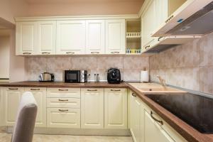 Kuchyň nebo kuchyňský kout v ubytování Apartament Hotel H