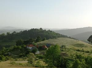 a farm on a hill with a house on it at Laki Marjanovic in Zlatibor