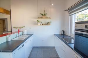Kuchyň nebo kuchyňský kout v ubytování Village holiday apartman with heated pool Maslina