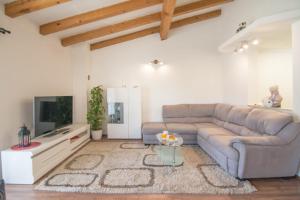 TV a/nebo společenská místnost v ubytování Village holiday apartman with heated pool Maslina