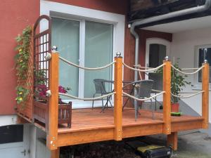 Ein Balkon oder eine Terrasse in der Unterkunft Appartment Hochpaterre