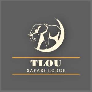an elephant standing in a circle logo at Tlou Safari Lodge in Kasane