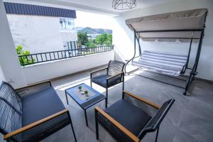 En balkong eller terrass på Hotel Necko