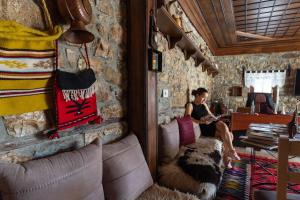 Χώρος καθιστικού στο Hotel Borklad