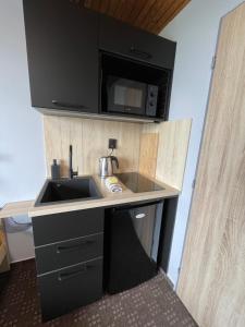 Kuchyň nebo kuchyňský kout v ubytování Apartments Maxi