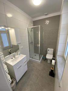 Koupelna v ubytování Apartament Kleopatra
