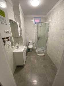 Koupelna v ubytování Apartament Kleopatra