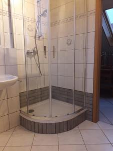 Ванная комната в Ferienwohnung Niederrhein Blick
