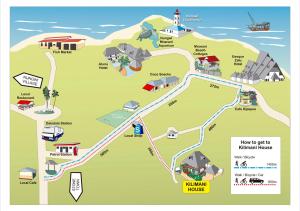 a map of a park with a lighthouse at Kilimani House in Nungwi