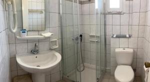 Koupelna v ubytování Nafsika Hotel