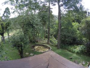a view of a garden with trees and grass at Gran Camping Cabanas da Fazenda in Visconde De Maua