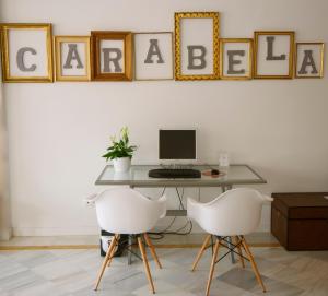 TV a/nebo společenská místnost v ubytování Carabela
