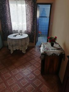 a room with a table and a window at Etno Kuca Badejevic in Plavna