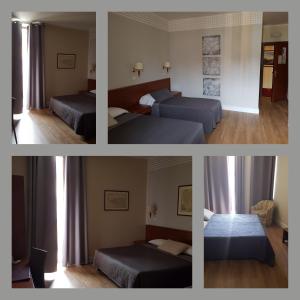 a collage of photos of a hotel room at Hotel Alpi Resort in Turin