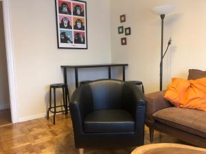 A seating area at Casa en la playa